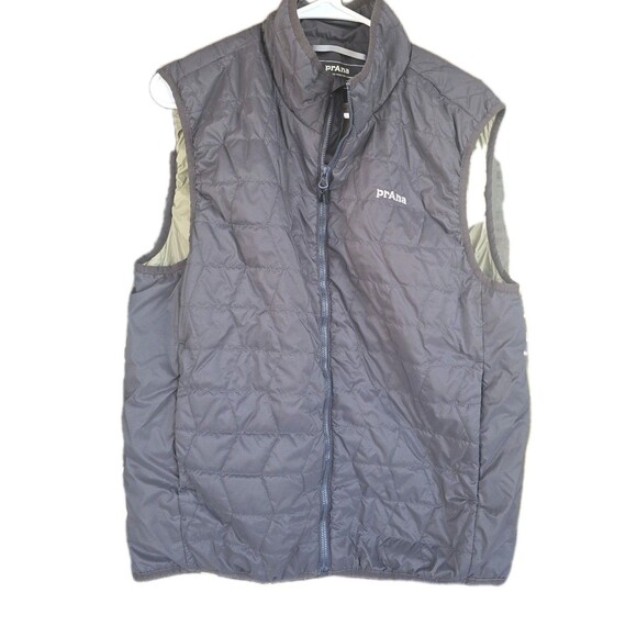 Prana Alpine Air Vest Men’s Med Grey Full Zip Quilted Lightweight Primaloft - Picture 1 of 10
